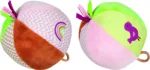65300, goki zachte bal met bel, groen & roze