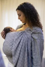 Huggyberry Ring Sling - heringbone mist