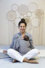 Huggyberry Ring Sling - heringbone mist