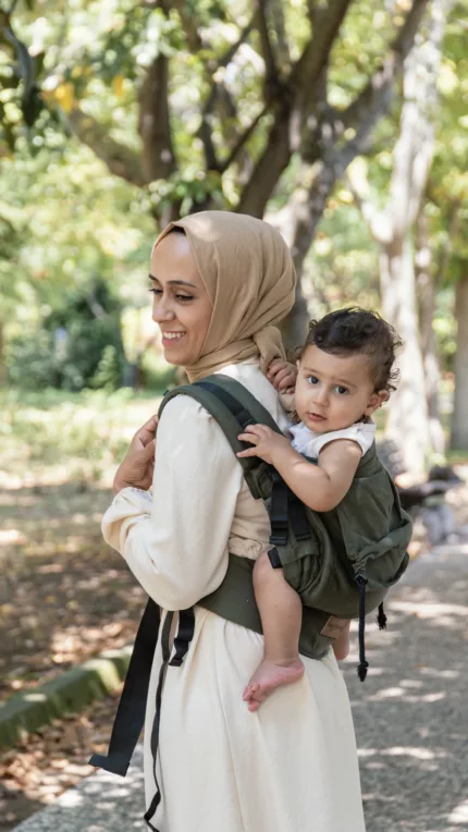 Huggy Plus Peuter Draagzak - Olive